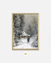 Winter Cabin Path