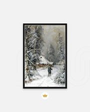 Winter Cabin Path