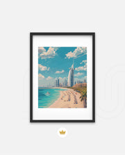 Dubai Beach Skyline