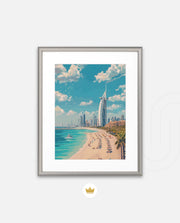 Dubai Beach Skyline