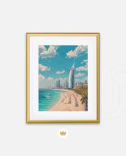 Dubai Beach Skyline