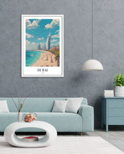Dubai Beach Skyline