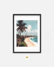 Colombo Sri Lanka Vintage Travel Poster