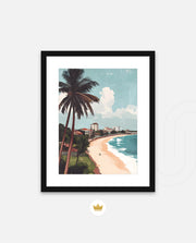 Colombo Sri Lanka Vintage Travel Poster