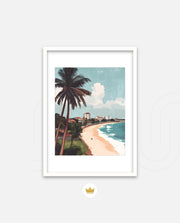Colombo Sri Lanka Vintage Travel Poster