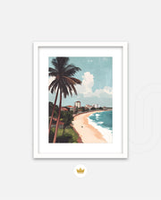 Colombo Sri Lanka Vintage Travel Poster