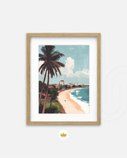 Colombo Sri Lanka Vintage Travel Poster