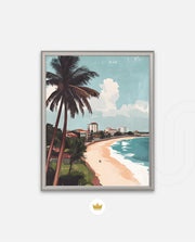 Colombo Sri Lanka Vintage Travel Poster