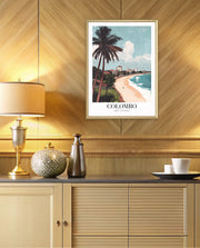 Colombo Sri Lanka Vintage Travel Poster