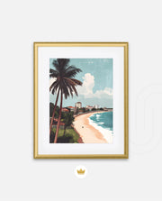 Colombo Sri Lanka Vintage Travel Poster