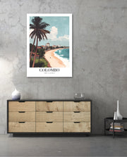 Colombo Sri Lanka Vintage Travel Poster