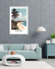 Colombo Sri Lanka Vintage Travel Poster