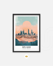 Riyadh Saudi Arabia Vintage Travel Poster