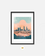 Riyadh Saudi Arabia Vintage Travel Poster