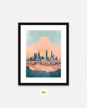 Riyadh Saudi Arabia Vintage Travel Poster