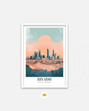 Riyadh Saudi Arabia Vintage Travel Poster