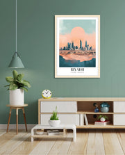 Riyadh Saudi Arabia Vintage Travel Poster