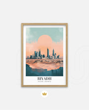 Riyadh Saudi Arabia Vintage Travel Poster