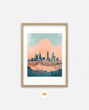 Riyadh Saudi Arabia Vintage Travel Poster