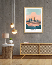 Riyadh Saudi Arabia Vintage Travel Poster