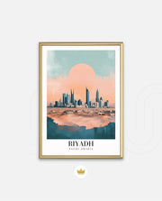 Riyadh Saudi Arabia Vintage Travel Poster