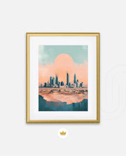 Riyadh Saudi Arabia Vintage Travel Poster