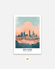 Riyadh Saudi Arabia Vintage Travel Poster