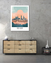 Riyadh Saudi Arabia Vintage Travel Poster