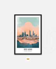 Riyadh Saudi Arabia Vintage Travel Poster