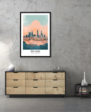 Riyadh Saudi Arabia Vintage Travel Poster