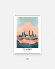 Riyadh Saudi Arabia Vintage Travel Poster