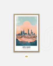 Riyadh Saudi Arabia Vintage Travel Poster