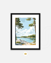 Espoo Finland Vintage Travel Poster