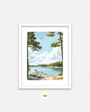 Espoo Finland Vintage Travel Poster