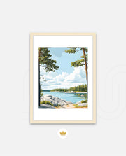 Espoo Finland Vintage Travel Poster