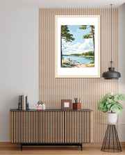 Espoo Finland Vintage Travel Poster