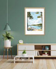 Espoo Finland Vintage Travel Poster