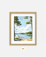 Espoo Finland Vintage Travel Poster
