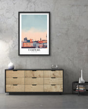 Tampere Finland Vintage Travel Poster