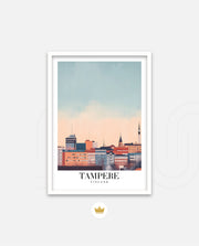 Tampere Finland Vintage Travel Poster