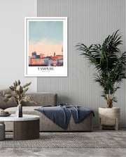 Tampere Finland Vintage Travel Poster