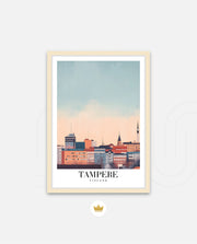 Tampere Finland Vintage Travel Poster