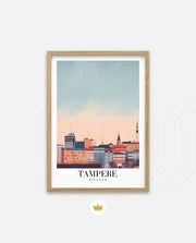 Tampere Finland Vintage Travel Poster