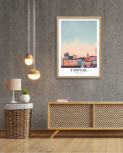 Tampere Finland Vintage Travel Poster