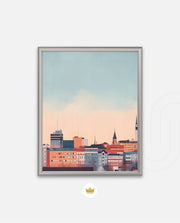 Tampere Finland Vintage Travel Poster