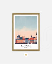 Tampere Finland Vintage Travel Poster