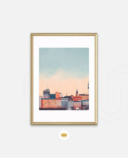 Tampere Finland Vintage Travel Poster