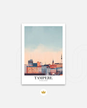 Tampere Finland Vintage Travel Poster