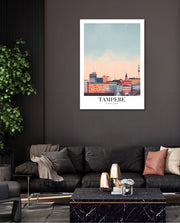 Tampere Finland Vintage Travel Poster