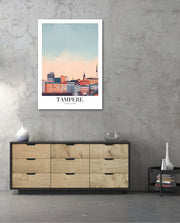Tampere Finland Vintage Travel Poster